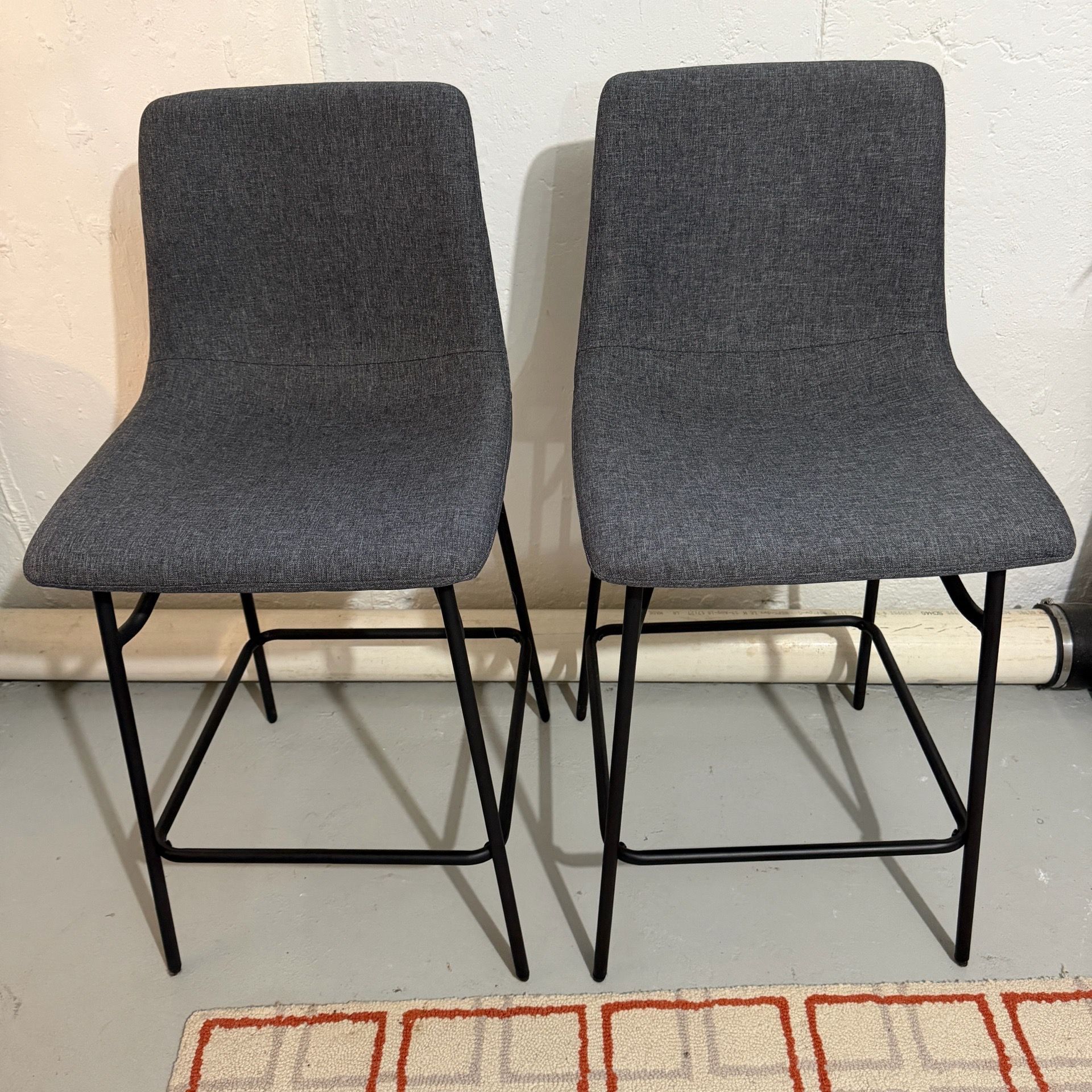 Modern Barstools - Counter Height - Set of 2