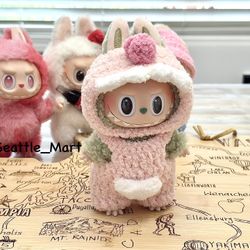 Handmade Pink Dinosaur Outfit for The Monsters Labubu Small Plush Doll