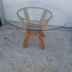 Natural Rattan Dining Table 