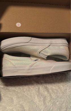 Glitter Slip On Vans 6.5 Women’s New