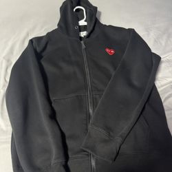comme des garcons men’s zip up hoodie