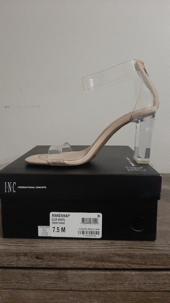 INC CLEAR HEEL