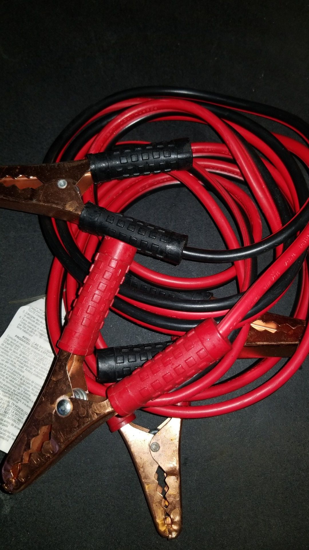 Jumper cables. Used once. 12 feet