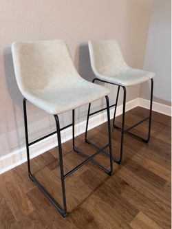 Set of 2 Modern Counter Height Bar Stools