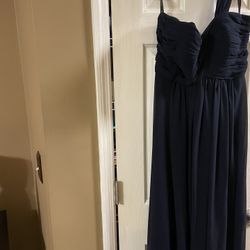 Bill Levkoff Bridesmaid Formal Dress Navy Blue Size 12 
