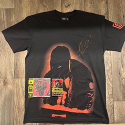 AEW Swerve Strickland Signed Lot of 3- Shirt, CD, and Cassette