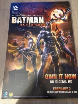 DC universe original movie Batman Bad Blood signed movie poster