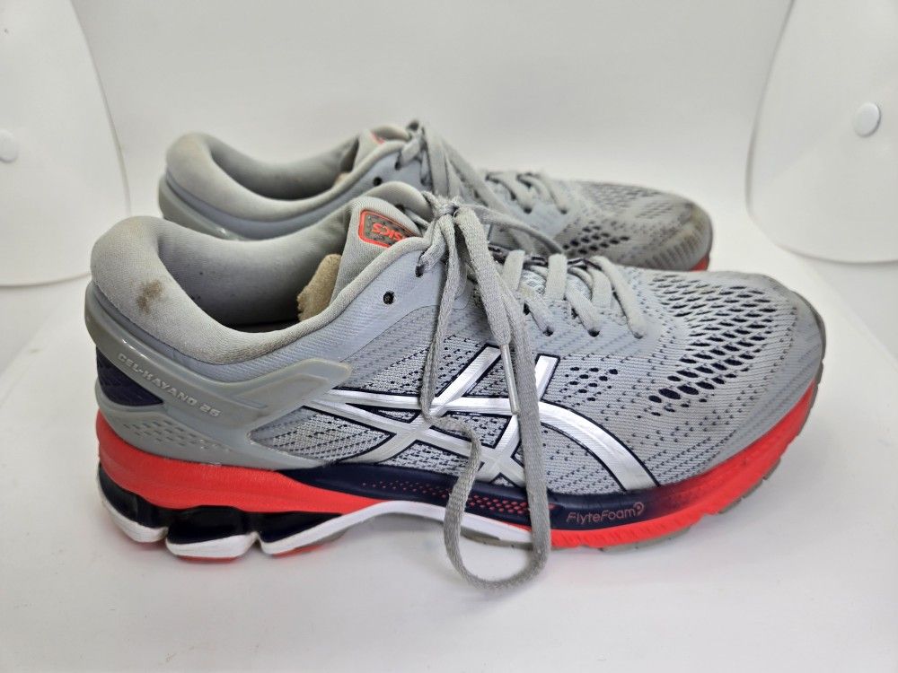 Asics Gel Kayano 26 Shoes Womens 7.5 Wide Grey Running Athletic Support Sneakers