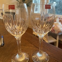 Pair of Baccarat Wine Glasses (2)