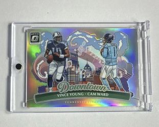 2025 Panini Donruss Optic Dual Downtown Cam Ward & Vince Young 