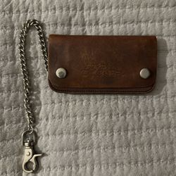 Vintage 90s Y2K NO FEAR leather Chain Wallet 