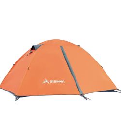 🆕 BISINNA 2/4 Person Camping Tent Lightweight Backpacking Tent Waterproof Windproof Two Doors Easy Setup Double Layer Outdoor Tents fo✅Retails $79.99