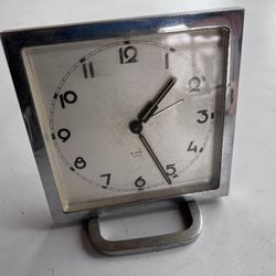 Original Art Deco Alarm Clock 4” Square