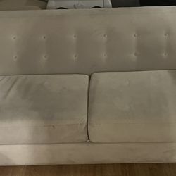 Velvet Cream Couch