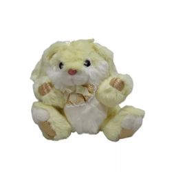 Cuddle Wit Yellow White Bunny Rabbit Easter Gold Diamond Feet Paw Stuffed Plush