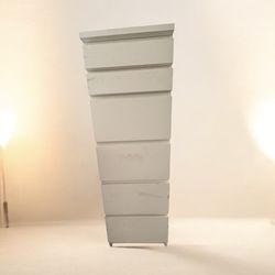 Slim White Storage Cabinet / Narrow Organizer