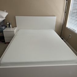 IKEA MALM Bed Frame & Sinus Foam Mattress, Queen Size