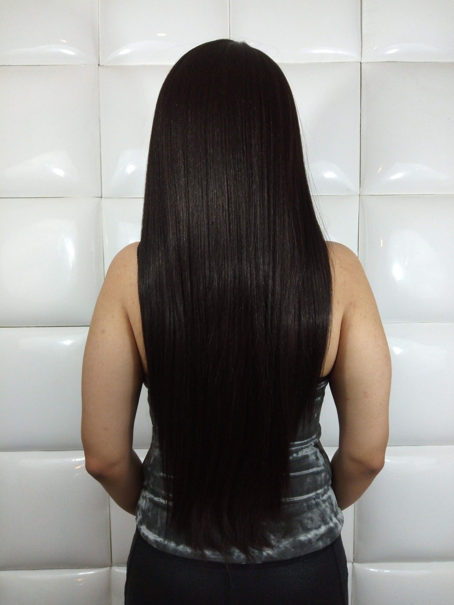 Synthetic Human Mix Lace Front Wig Brand New Dark Brown Color $60 Peluca Lacia Larga Nueva