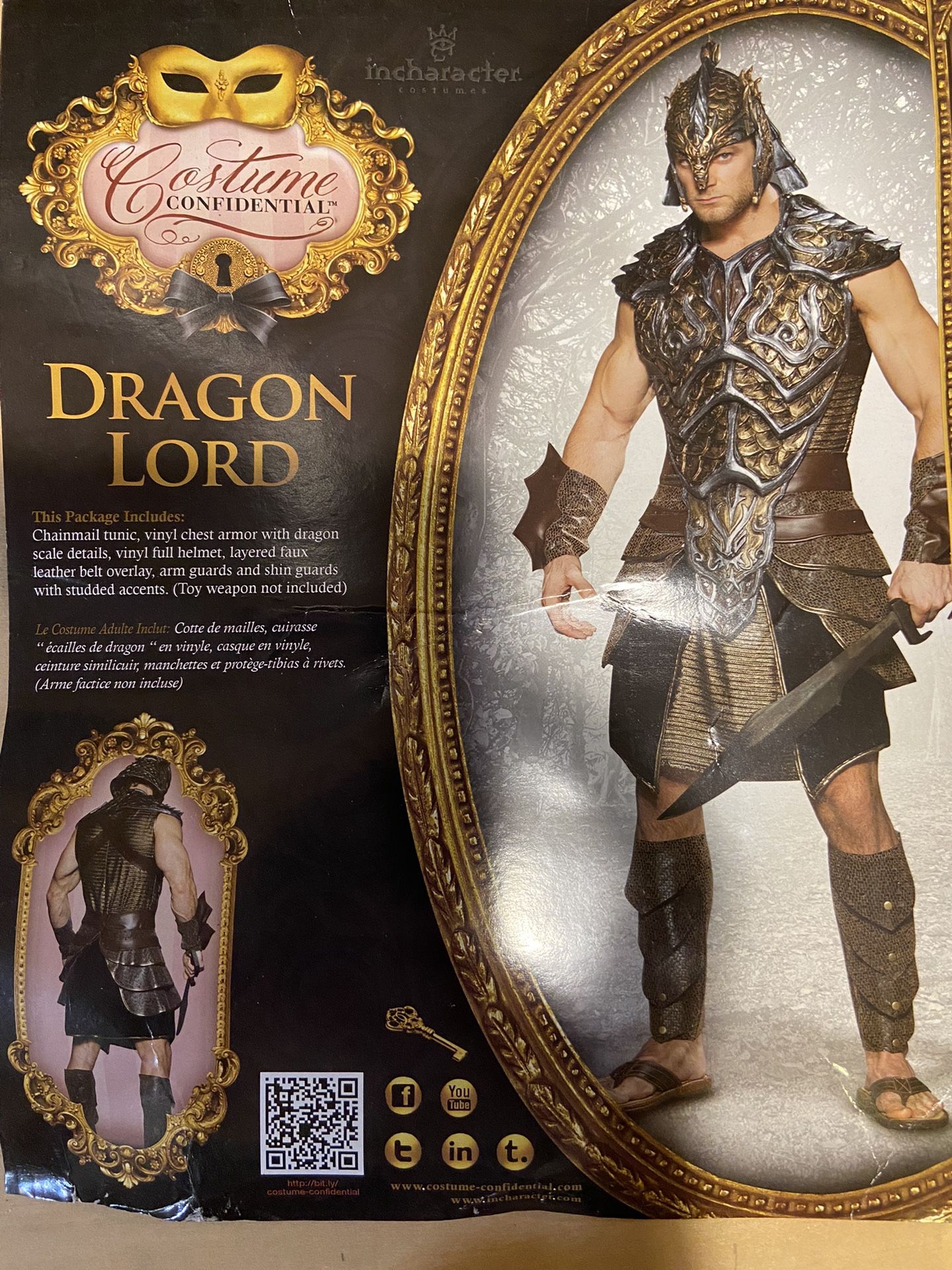 Men’s Dragon Lord Halloween Costume Large
