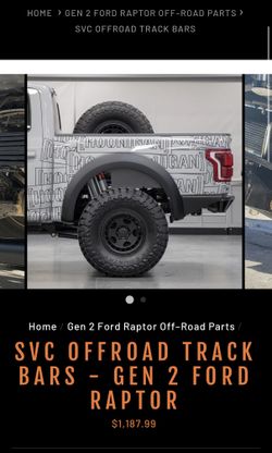 Ford Raptor SVC Track bars - Gen 2