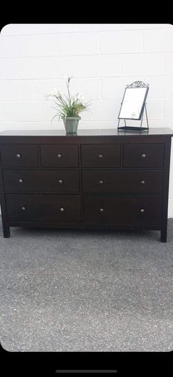 IKEA Hemnes Black Long Dresser Big Drawers, Big Mirror. Drawers Sliding  Smoothly Great Confition for Sale in Springfield, VA - OfferUp