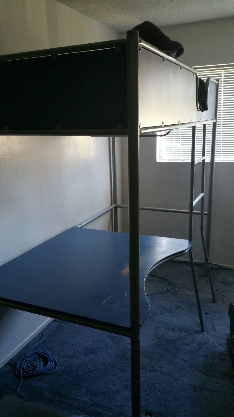 Ikea loft bed with desk