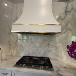48” White Stove Top Range Hood 