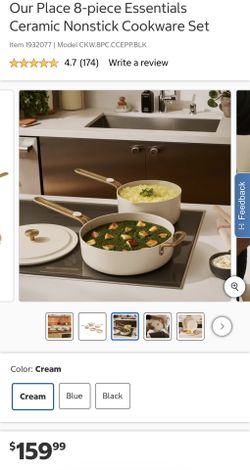 Our Place 8-piece Essentials Ceramic Nonstick Cookware Set