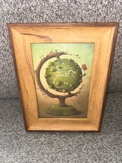 ArtzFolio "Globe With House Garden & Road" frame