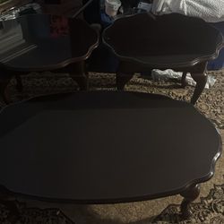 Mahogany Coffee Table, And End Tables 