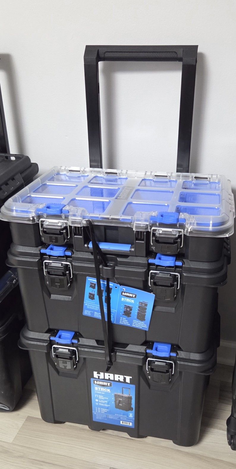 HART Stack System, Mobile Tool Storage and Organization, Black & Blue