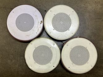 Four Ceiling Mount Speakers - Quam 8C10C0 with Enclosures