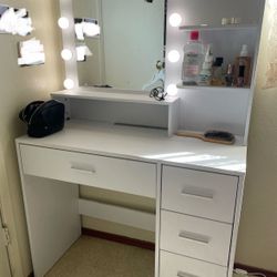 White vanity