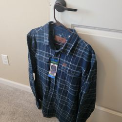 Men's Blue Heavy Weight Flannel Shirt