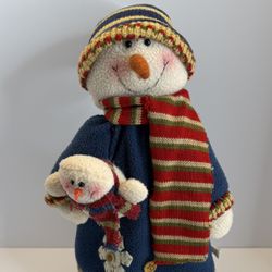 Vintage 2006 Fourstar Snowman Figurine 14” Christmas Decoration