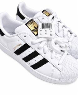 New Adidas Superstar Sneakers White Black Size 8