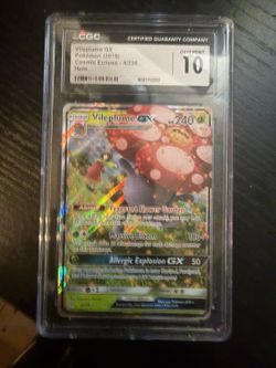 2019 Pokemon Cosmic Eclipse Vileplume GX #004/236 Holo Ultra Rare CGC 10