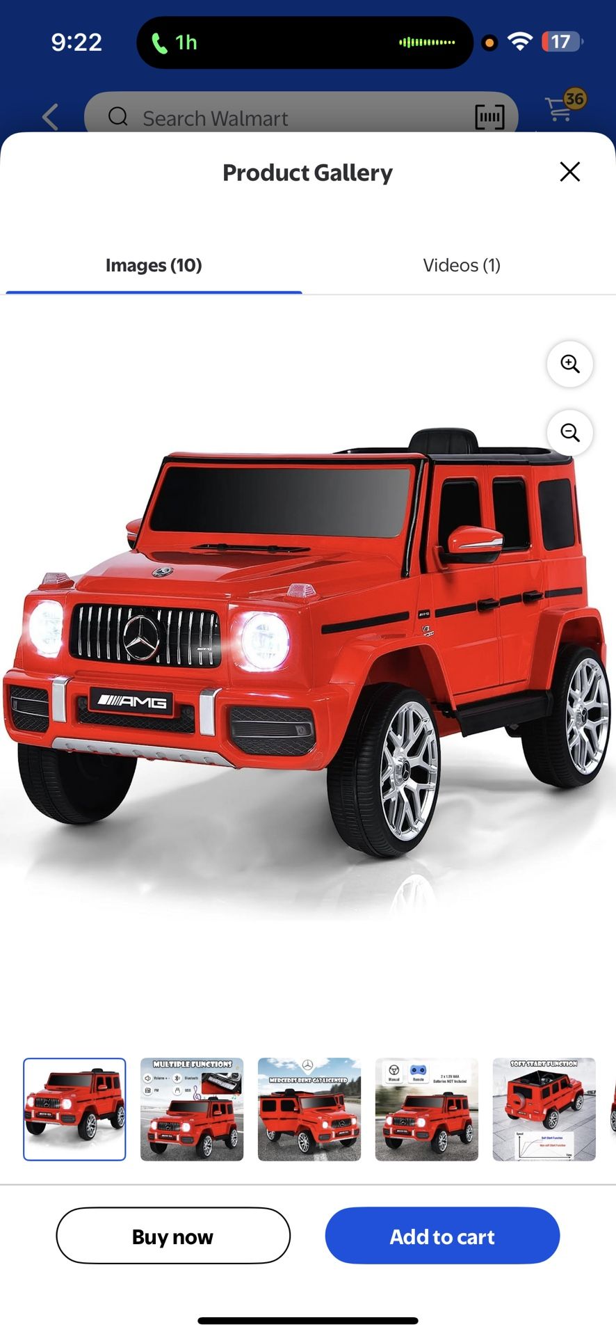 Red Hummer Kids car