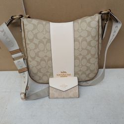 Coach CR124 Ellie File Canvas Monogramed Bag