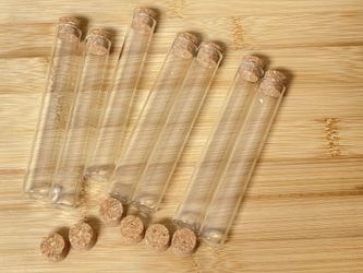 Glass Test Tubes with Cork Stoppers