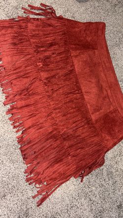 Womens xl faux suede mini skirt