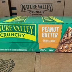 Nature Valley Crunchy Peanut Butter Granola Bars 18-Count Box $10 per box or $ 40 per case of 6-boxes