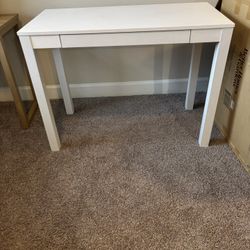 White Desk with Drawer Used Good Condition must pick up