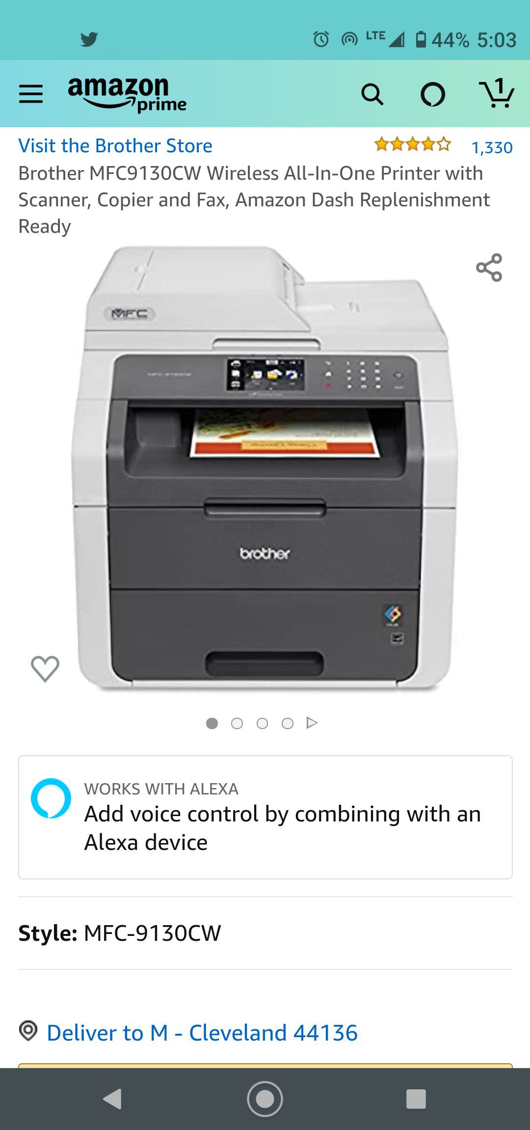 *MINT Brother Color Laser Business Printer MFC-9130cw