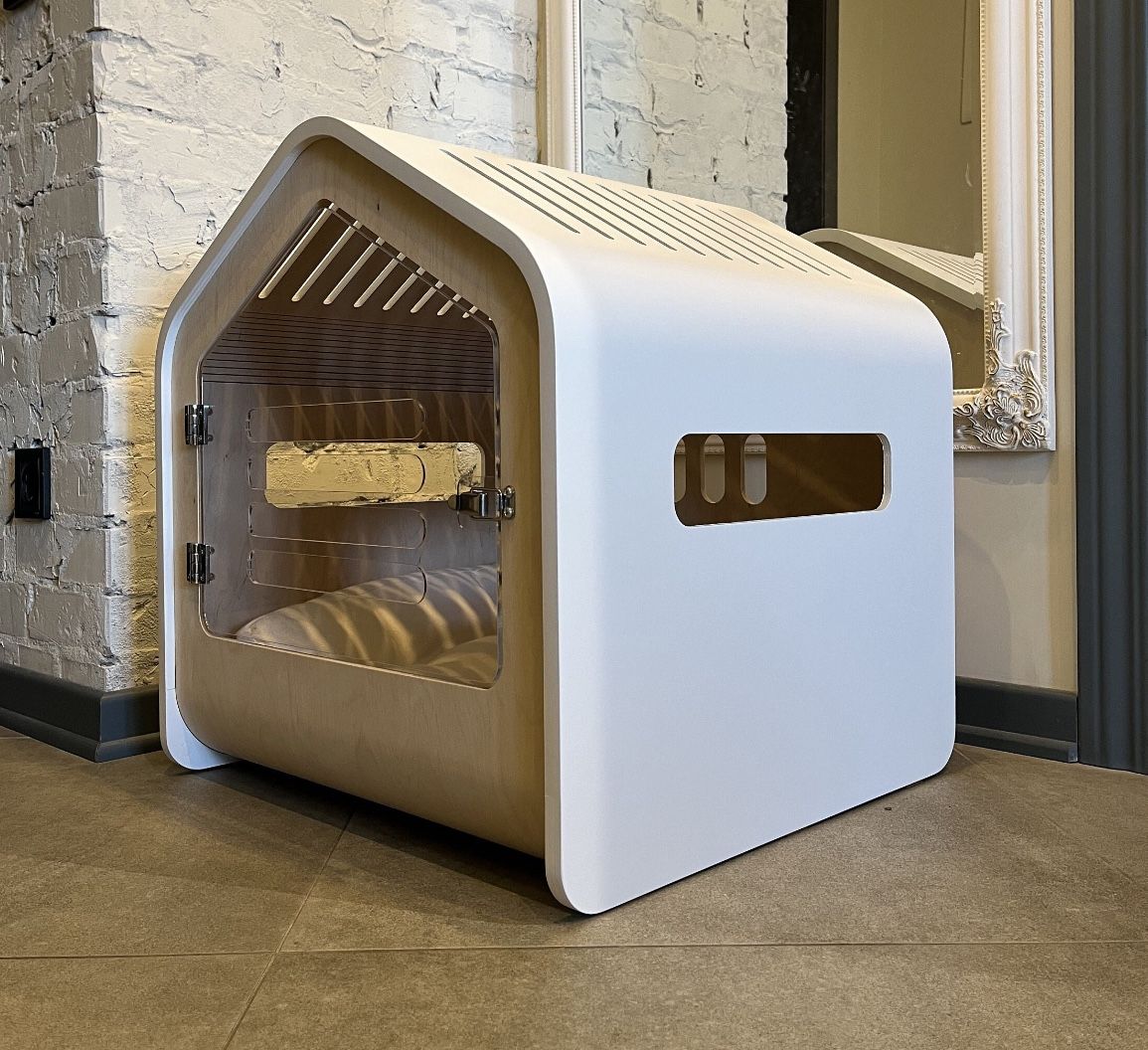 BRAND NEW IN BOX Modern Dog Crate w/Acrylic Door