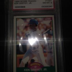 1989 Score Traded Griffey Rc. Psa 8
