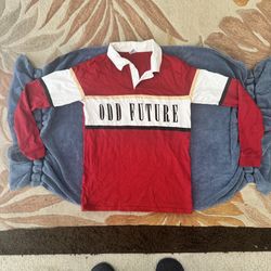 Odd Future Red Rugby Polo Long Sleeve