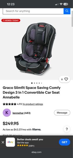 Graco slim fit 3 in 1 Car seat/Booster