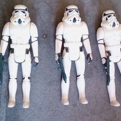5 Complete- Star Wars Vintage 1977 Imperial Stormtrooper 3.75” China Raised Bar Wide Mouth
