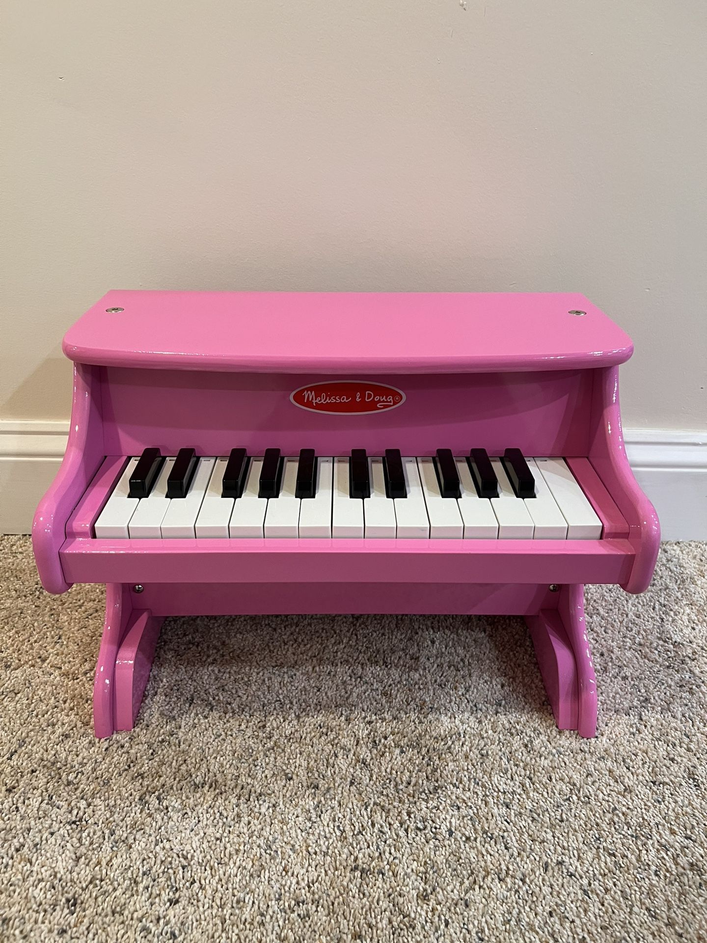 Melissa & Doug Learn-to-Play Pink Piano With 25 Keys - Baby Piano Kids Piano